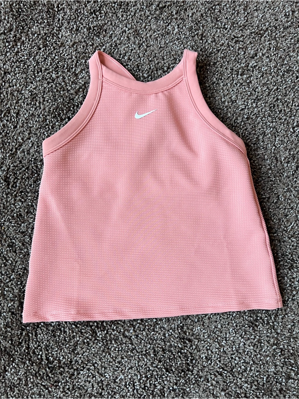 Nike Pink Girls' Athletic Tank Top with White Swoosh